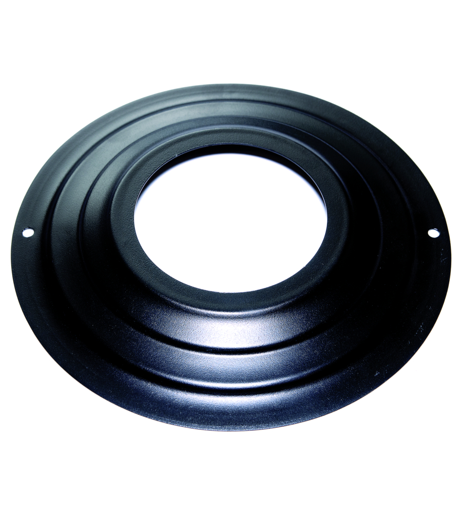 ROSONE PER TUBI STUFA PELLET COLORE NERO, DIAMETRO 80 MM